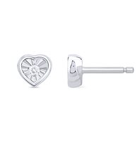Orecchini Gazzola Gioielli Donna PrimoAmore cuore 50/50 in Oro bianco Diamante 0.01 Ct EAOX5125-NG - EAOX5125-NG